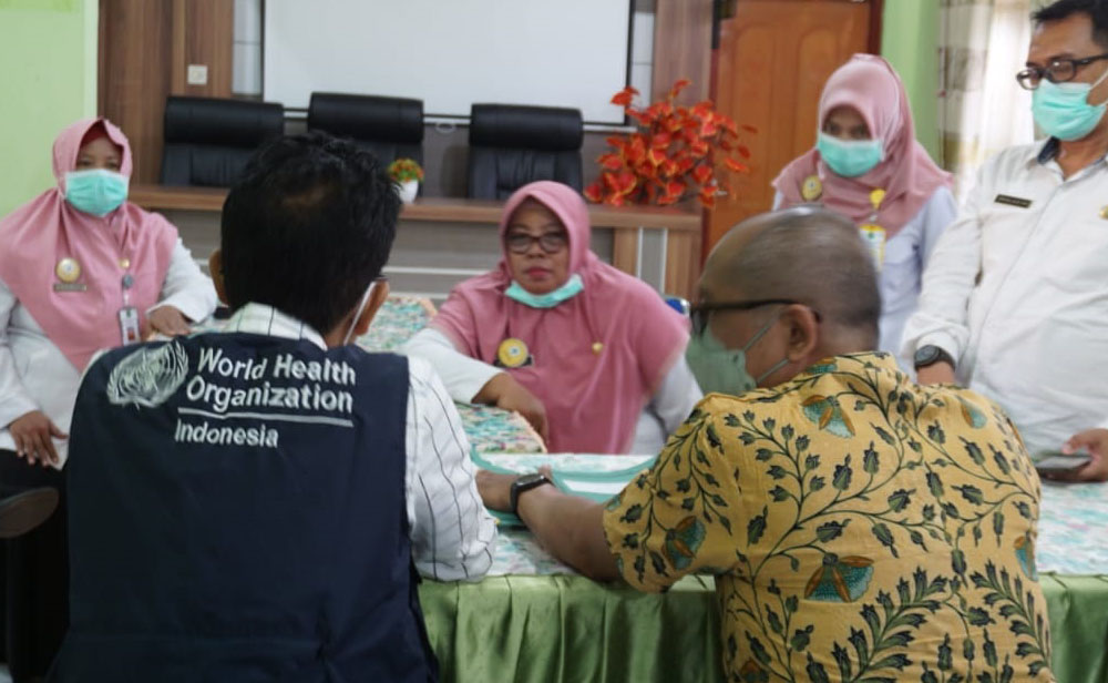 Kunjungan WHO dan Unicef ke Puskesmas Sopaah